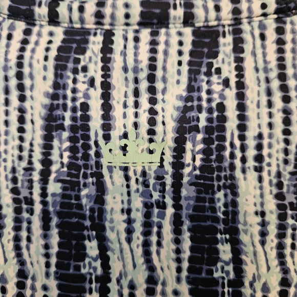 Peter Millar Lg Blue and White Striped Full Zip Workout Jacket - Picture 8 of 10